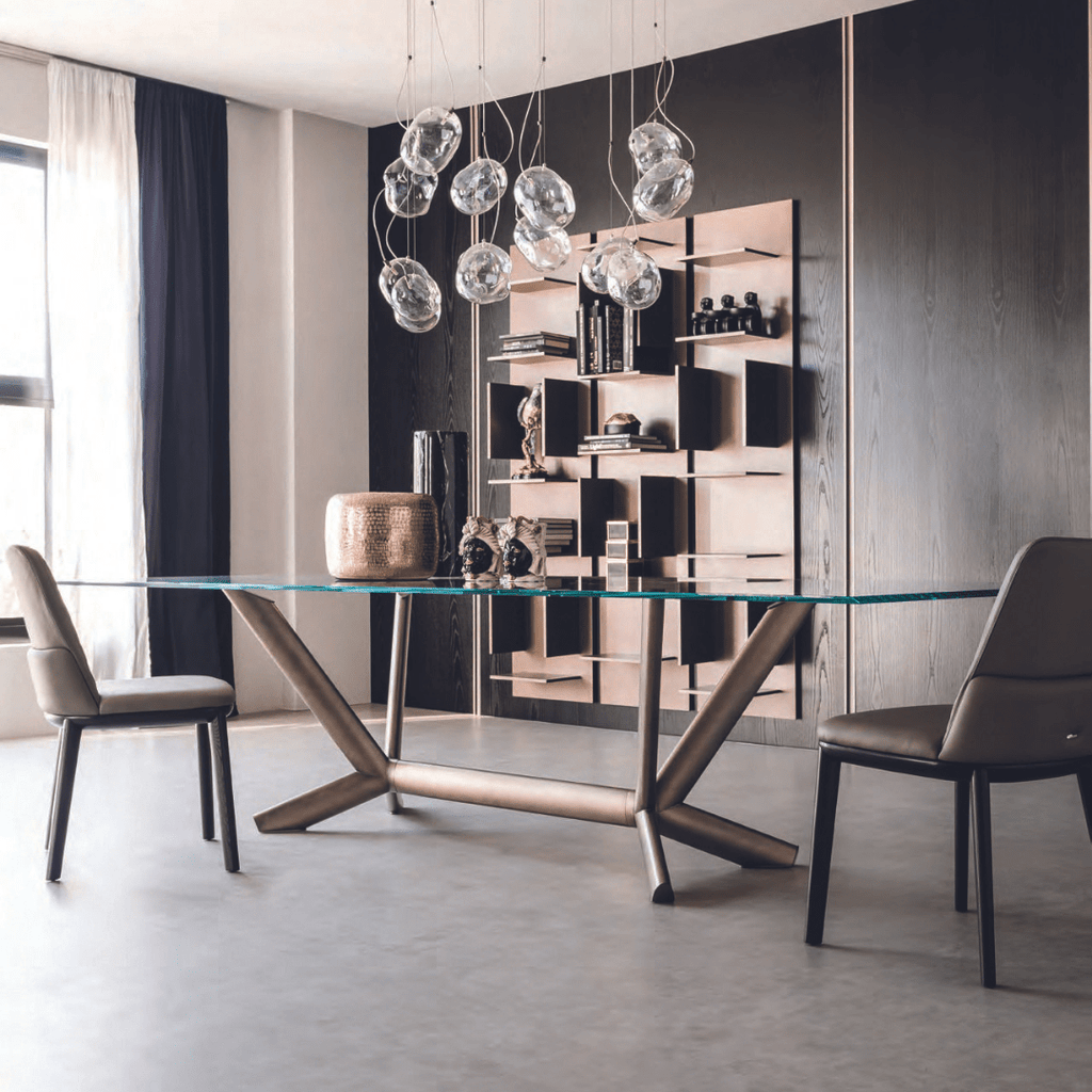 Metallic Nook Dining Table (6-8 Seater)