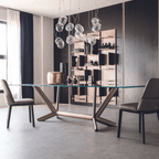 Metallic Nook Dining Table (6-8 Seater)