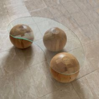 Wooden Spheres Coffee Table