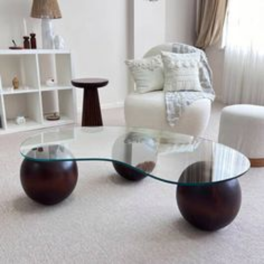 Wooden Spheres Coffee Table