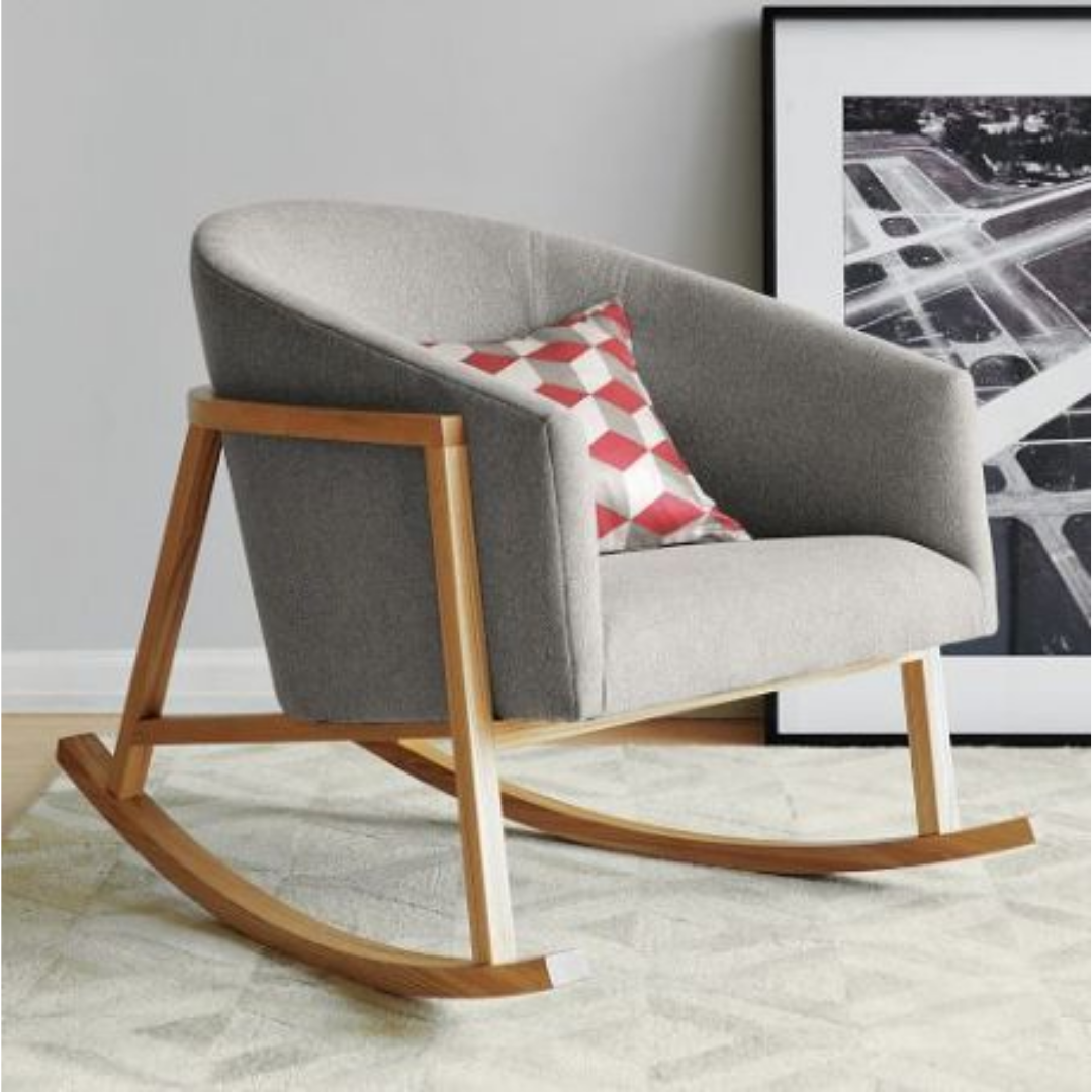 Wooden Accents Rocking Chair